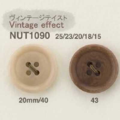 NUT1090 象牙果制 表穴四孔纽扣