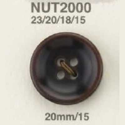 NUT2000 象牙果制表面四孔纽扣