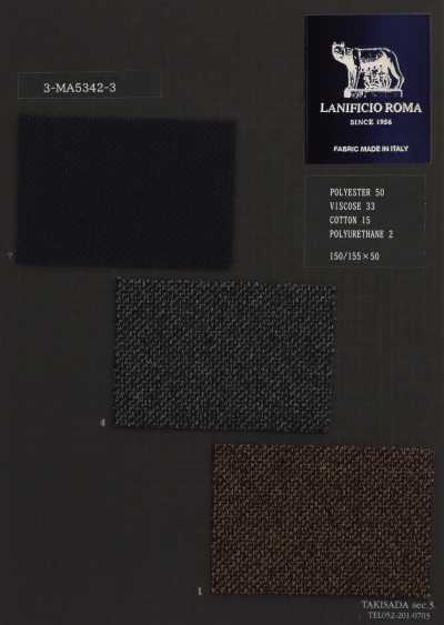3-MA5342-3 ROMA 再生棉平针织物