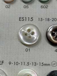 ES115 DAIYA BUTTONS 碟形4仿贝壳聚酯纤维纽扣 Osaka Plastic Industries（DAIYA BUTTON） 更多图片