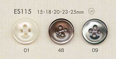 ES115 DAIYA BUTTONS 皿型四孔仿贝壳聚酯纤维纽扣