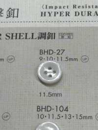 BHD27 DAIYA BUTTONS 防震四孔RIVER SHELL 风格聚酯纤维纽扣 Osaka Plastic Industries（DAIYA BUTTON） 更多图片