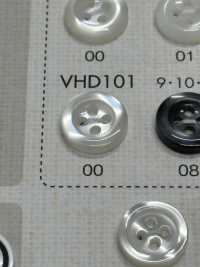 VHD101 DAIYA BUTTONS 防震超耐用""系列 4有边仿贝壳聚酯纤维纽扣，带边框" Osaka Plastic Industries（DAIYA BUTTON） 更多图片