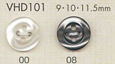 VHD101 DAIYA BUTTONS 耐冲击HYPER DURABLE""系列 有边 4孔 仿贝壳聚酯纤维纽扣""