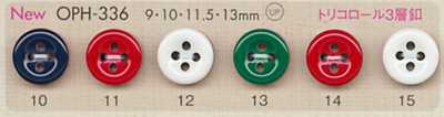 OPH336 DAIYA BUTTONS 耐冲击 四孔 聚酯纤维纽扣