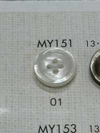 MY151 DAIYA BUTTONS有边贝壳状聚酯纤维纽扣，仿贝壳 Osaka Plastic Industries（DAIYA BUTTON） 更多图片