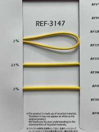 REF-3147 再生聚酯纤维弹力绳子（硬型）[缎带/丝带带绳子] 新道良質(SIC) 更多图片