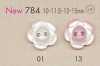 784 DAIYA BUTTONS 花型 两孔 聚酯纤维纽扣