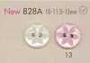 828A DAIYA BUTTONS 花朵图案 两孔 聚酯纤维纽扣