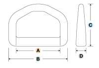 LD-E YKK D型环LD-E 15mm~50mm[扣和钩子] 更多图片