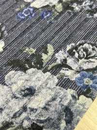 59011-41 罗纹抽针针织条纹转印玫瑰设计大号[面料] 樱花公司 更多图片