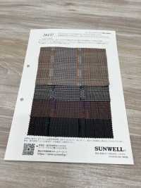 26137 色织 30线聚酯纤维/人造丝/棉格纹流流苏[面料] SUNWELL 更多图片