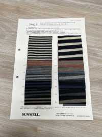 76619 缎面娃娃腈纶/羊毛天竺平针织物横条纹[面料] SUNWELL三维尔 更多图片