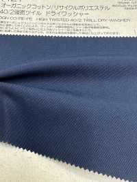 BD4421 有机棉/再生聚酯纤维水洗强捻斜纹干洗加工[面料] Cosmo Textile 日本 更多图片