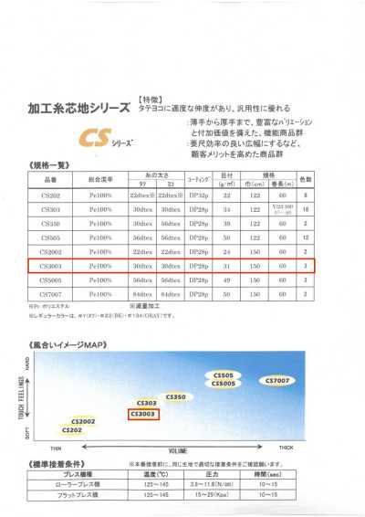 CS3003 ET・CS系列 <高通用性粘合衬>