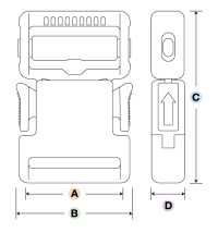 LB-S YKK扣LB-线侧放式20mm~50mm[扣和钩子] YKK拉链 更多图片
