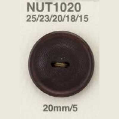 NUT1020 象牙果制 表面双孔纽扣