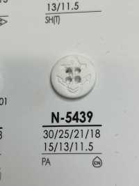N5439 正面有 4 个孔的尼龙树脂纽扣 IRIS纽扣 更多图片