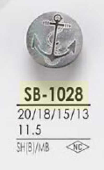 SB1028 黑蝶贝/黄铜制 圆形扣有柄纽扣