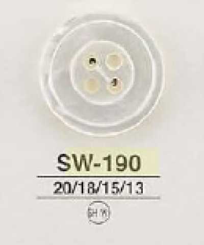 SW190 白蝶贝制 表面四孔纽扣