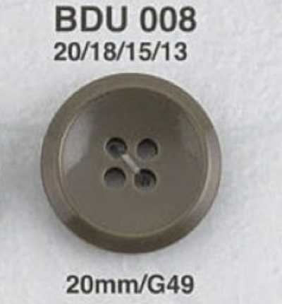 BDU008 聚酯树脂制 表孔四孔纽扣