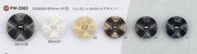 PW2083 聚酯纤维树脂制 表孔2孔纽扣