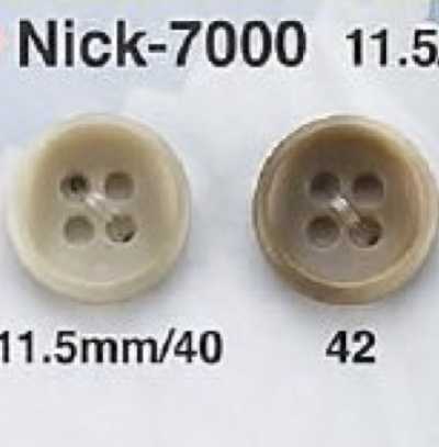 NICK7000 尿素树脂制 表面四孔纽扣
