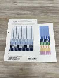 14403 60线棉质高密度平织蓝色多条纹[面料] SUNWELL 三维尔 更多图片