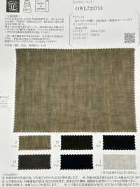 OWL723713 40/1亚麻平纹辊染+墨染套染[面料] 小原屋纤维 更多图片