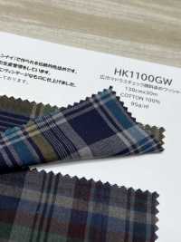 HK1100GW 宽幅马德拉斯格纹染色水洗加工[面料] KOYAMA 更多图片