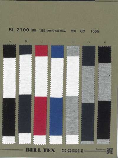 BL2100 40/2 天竺平针织物横条纹