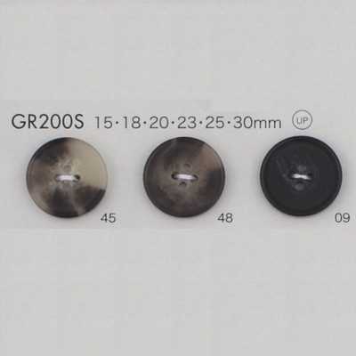 GR200S GRS认证 再生PET树脂25%混合纽扣 带边 4孔