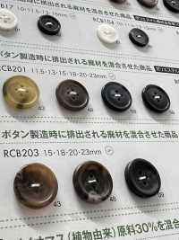 RCB201 聚酯纤维树脂镶边四孔纽扣 Osaka Plastic Industries（DAIYA BUTTON） 更多图片