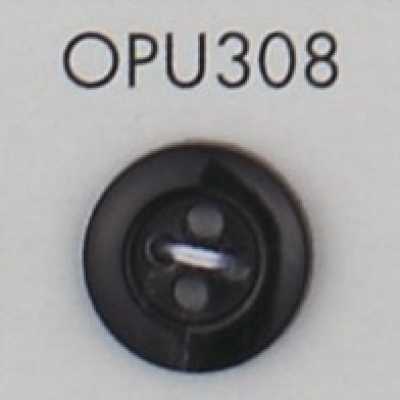 OPU308 聚酯纤维树脂制 玳瑁调 4孔
