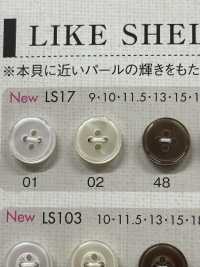 LS17 聚酯纤维树脂镶边四孔纽扣 Osaka Plastic Industries（DAIYA BUTTON） 更多图片