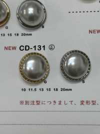 CD-131 金属纽扣（珍珠组合纽扣） 大阪纽扣（DAIYA BUTTON） 更多图片