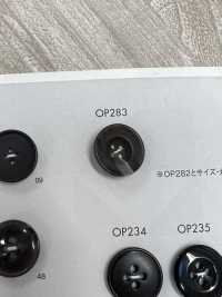OP283 聚酯纤维树脂水牛风格四孔纽扣 Osaka Plastic Industries（DAIYA BUTTON） 更多图片