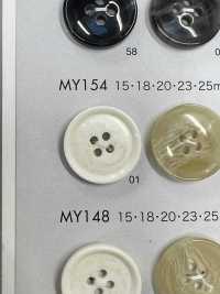 MY154 聚酯纤维树脂水牛风格四孔纽扣 Osaka Plastic Industries（DAIYA BUTTON） 更多图片
