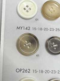MY142 聚酯纤维树脂水牛风格四孔纽扣 Osaka Plastic Industries（DAIYA BUTTON） 更多图片