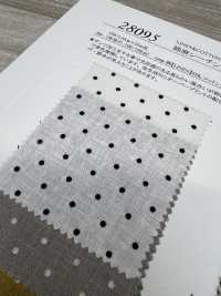 28095 麻坯布单线圆点线印花棉布饰面[面料] SUNWELL三维尔 更多图片