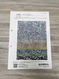 28091 60线精纺细布单色花朵图案印花[面料] SUNWELL三维尔 更多图片