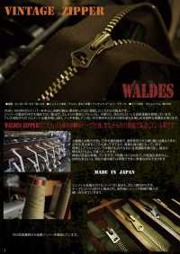 4-G-CO-OR WALDES® 复古拉链，红铜色，4 种尺寸，棉带开口 朝日拉链(Waldes) 更多图片