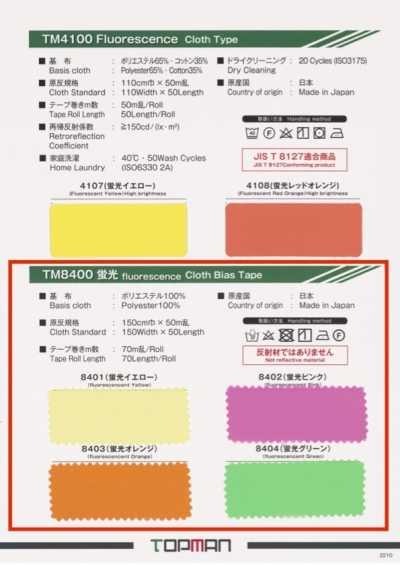 TM-8400 荧光斜裁原卷带