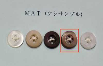EX600MAT 茶蝶 正面四孔 贝壳纽扣 哑光