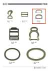 DOUBLE-D-RING 双层D型环 21mm