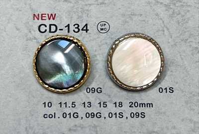 CD-134 金属纽扣 背足 带边