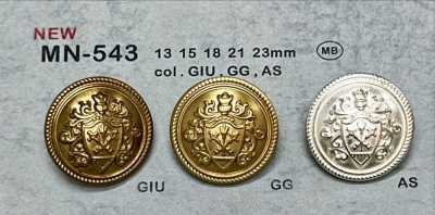 MN-543 徽章 金属纽扣 背足 带边