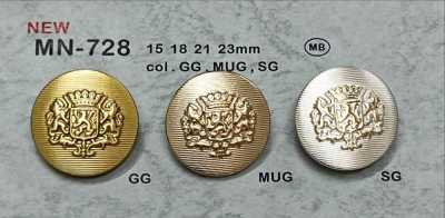 MN-728 徽章 金属纽扣 背脚 无边