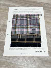14416 福娃。棉质抽褶人字纹商场纱线格纹[面料] SUNWELL三维尔 更多图片