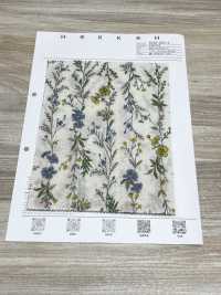8026-680-4 80精纺细布奇迹波条纹花[面料] HOKKOH北高 更多图片